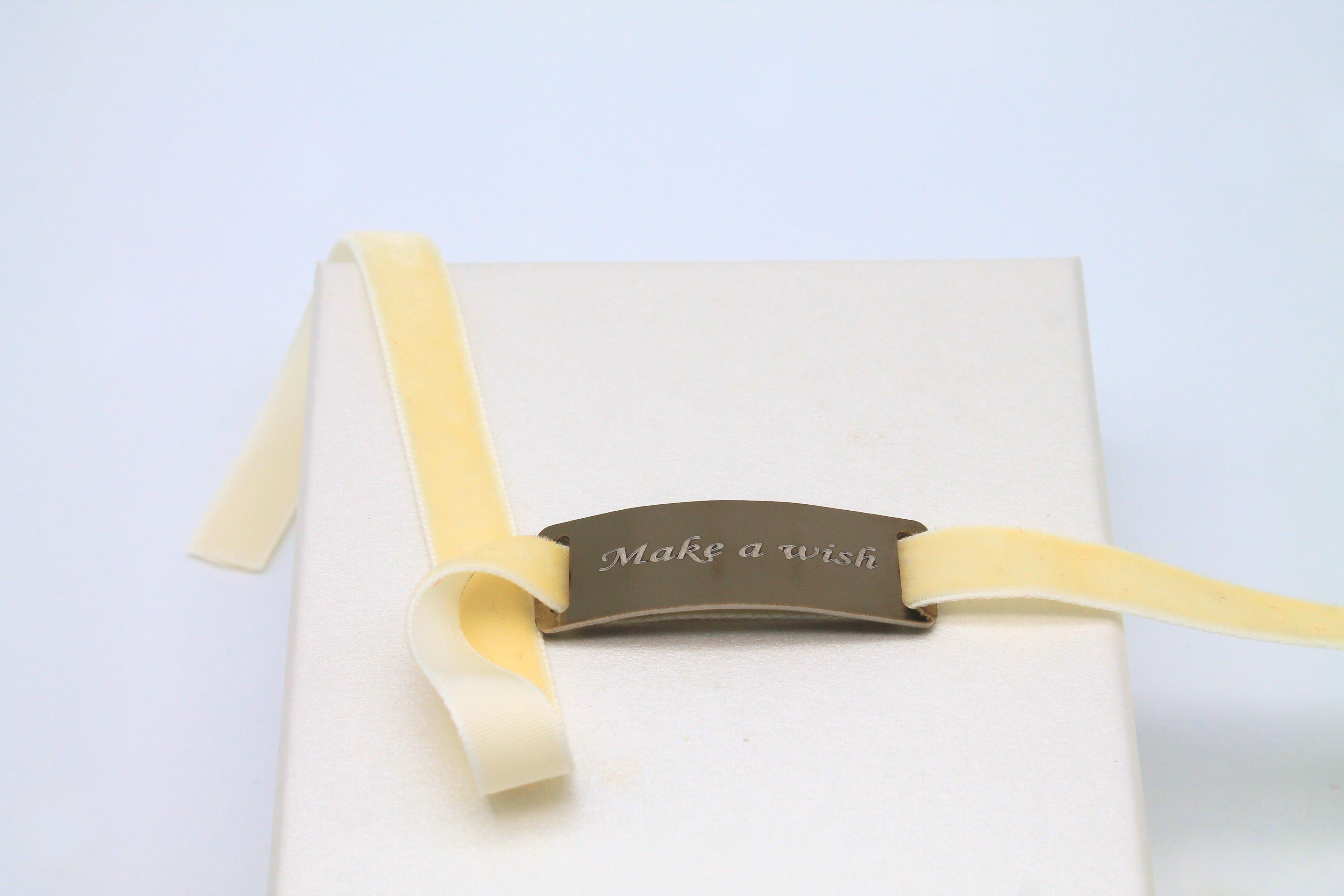 Bracciale inox e velluto