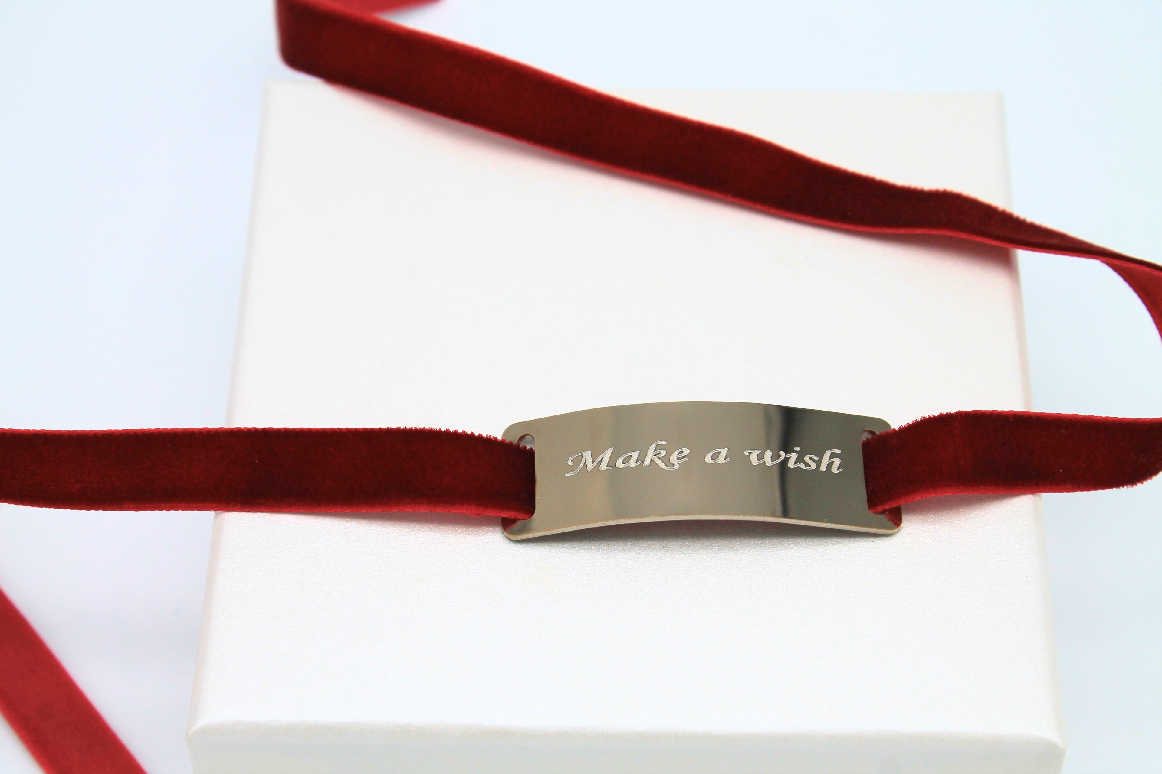 Bracciale inox e velluto