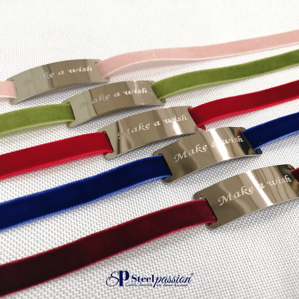 bracciali wish velluto e inox