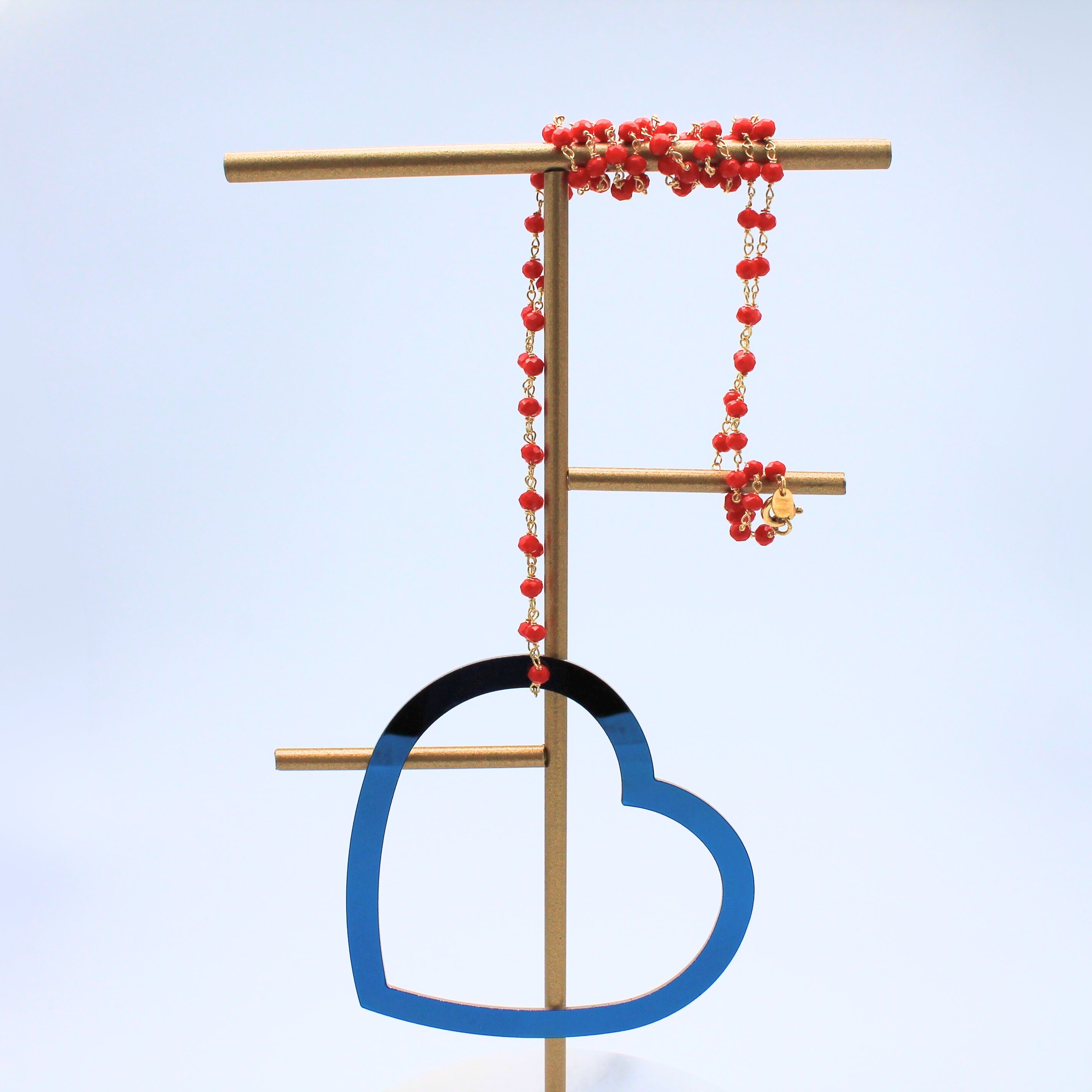 Ciondolo inox blu comete