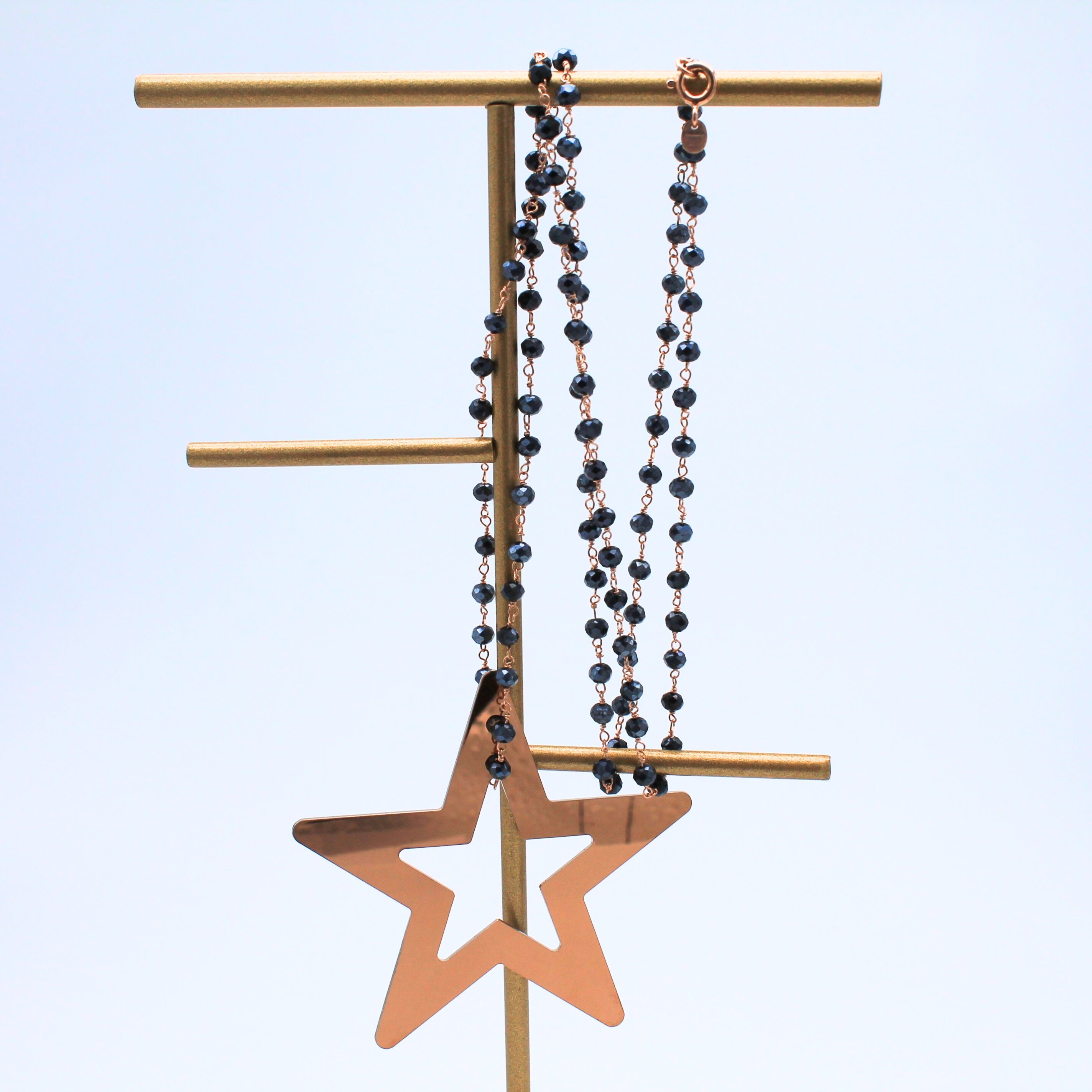 Collana ciondolo acciaio inox stella rosy