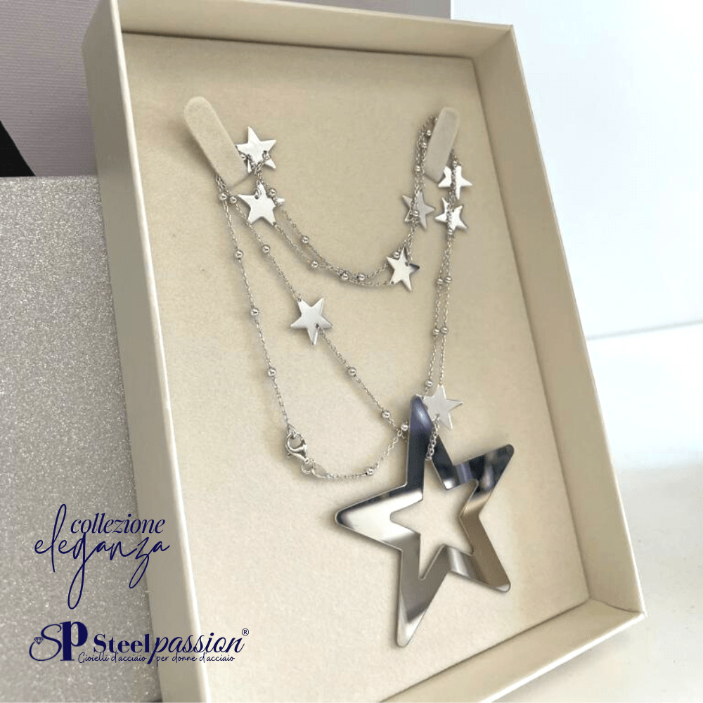 collana stelle silver
