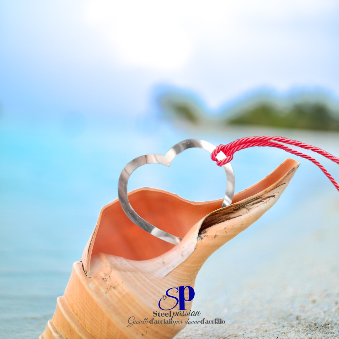 ciondolo cuore acciaio inox