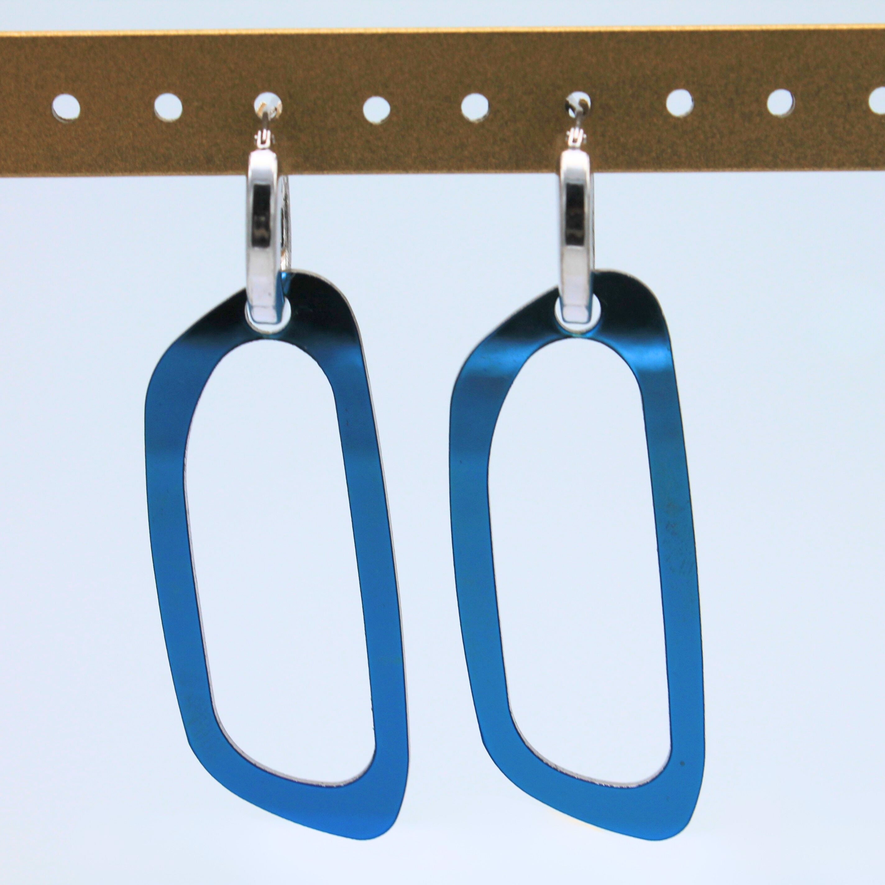 Orecchini silver blu