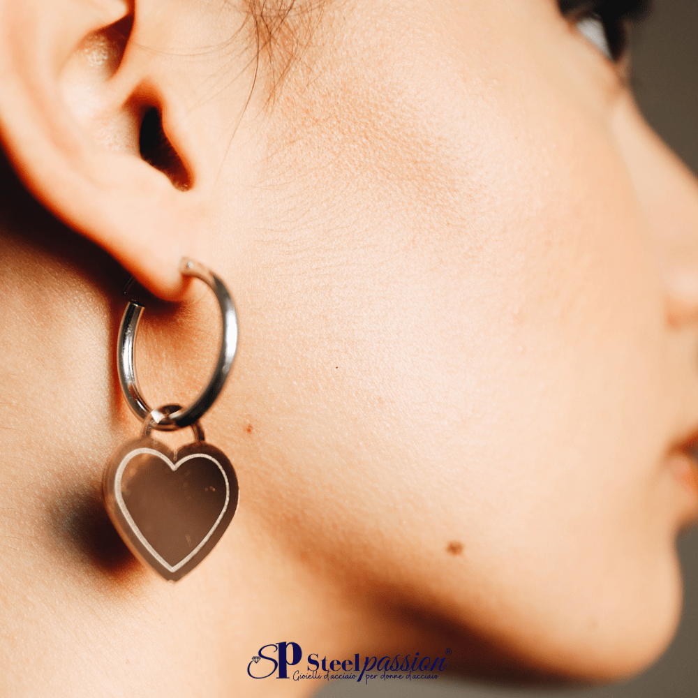 Orecchini acciaio midi hoop