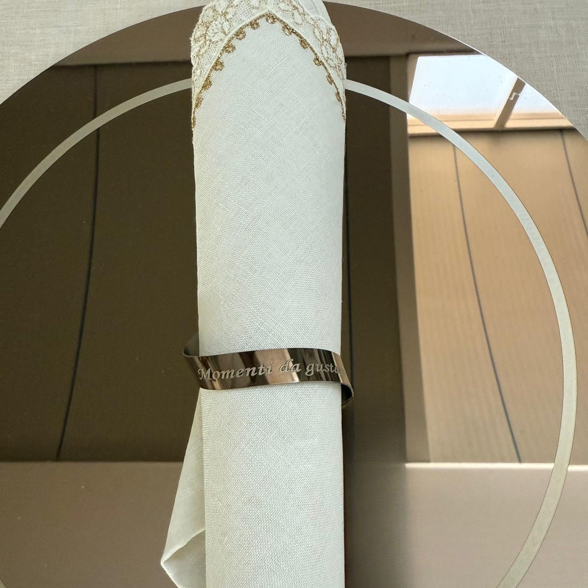 Sottopiatto acciaio bronze