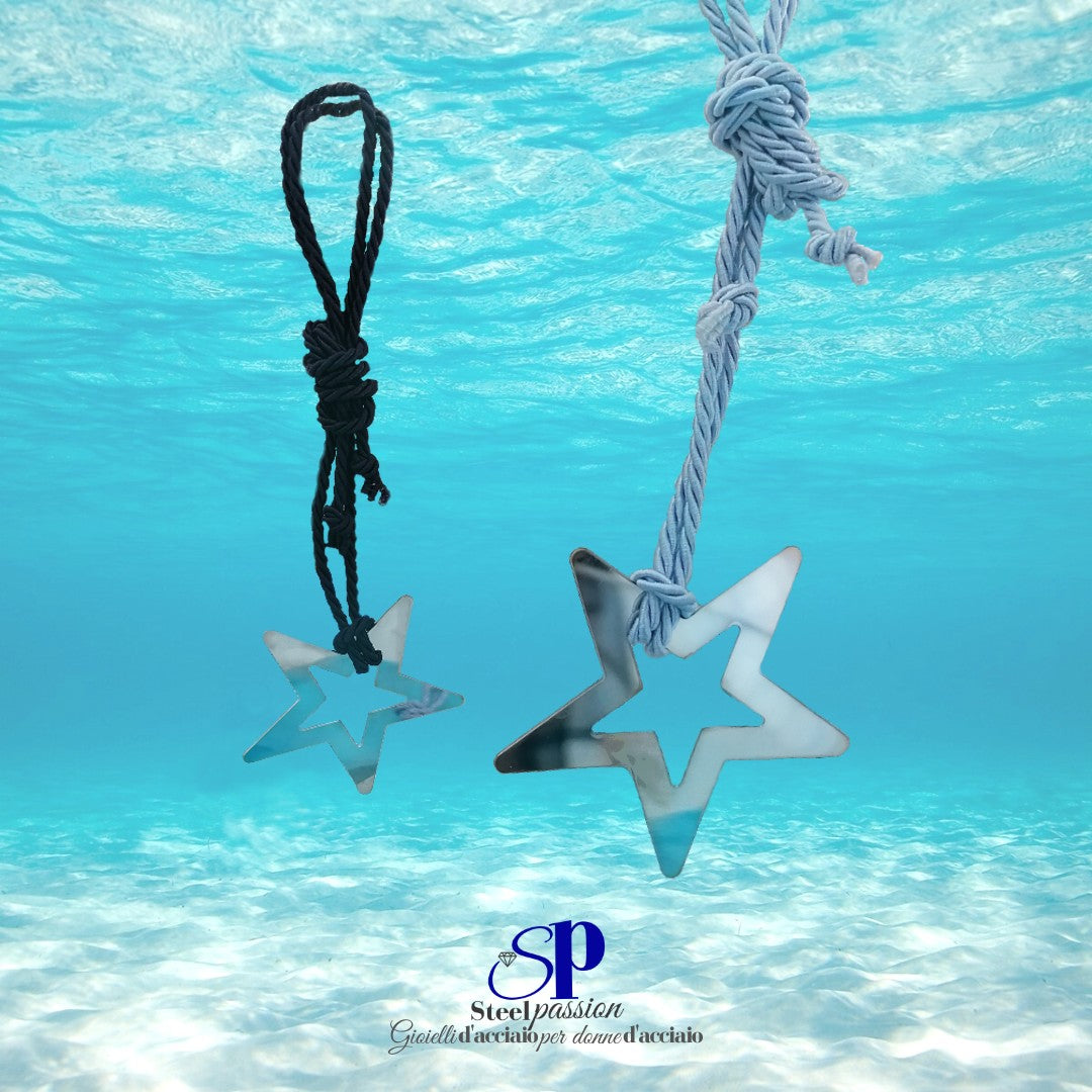 ciondolo stella acciaio inox
