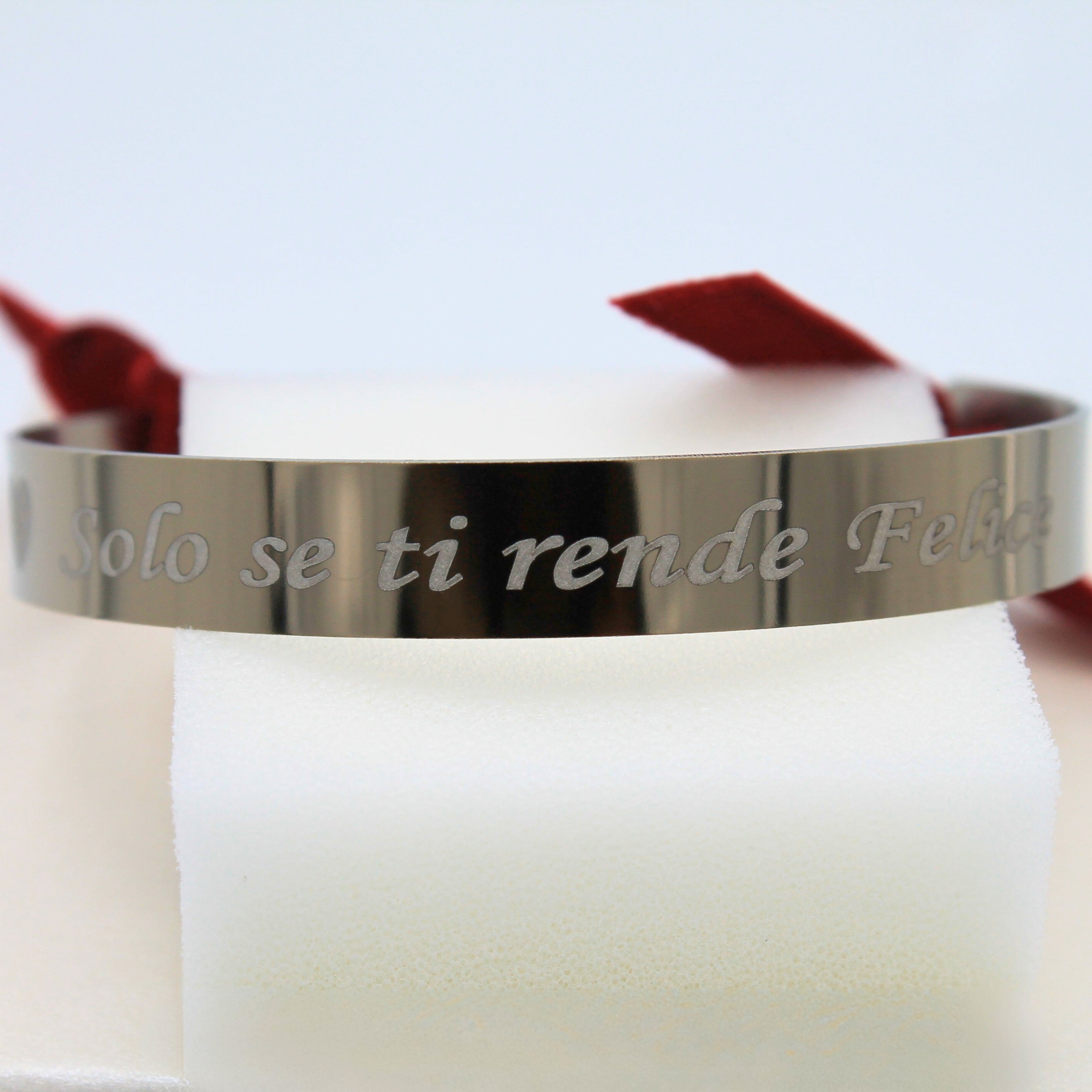 Bracciale libertà cordino borgogna