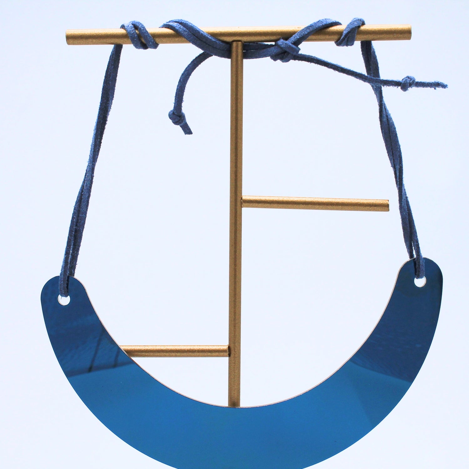 collana acciaio inox blu