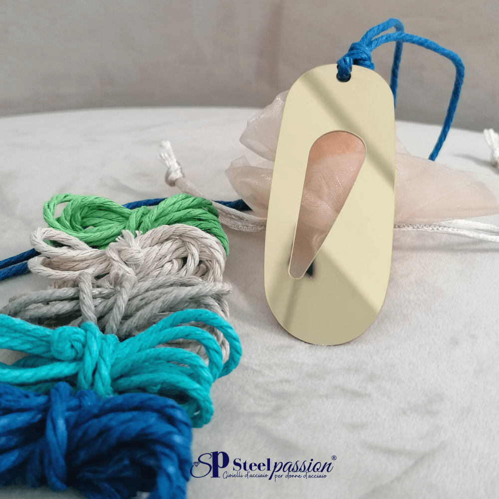 Ciondolo acciaio inox gold