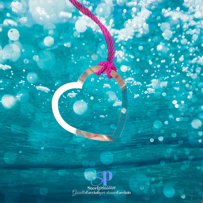 ciondolo cuore acciaio inox