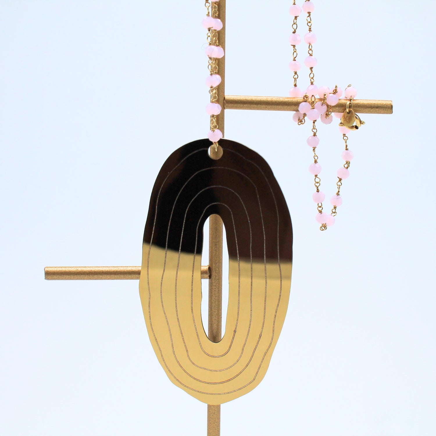 Acciaio inox dorato ciondolo