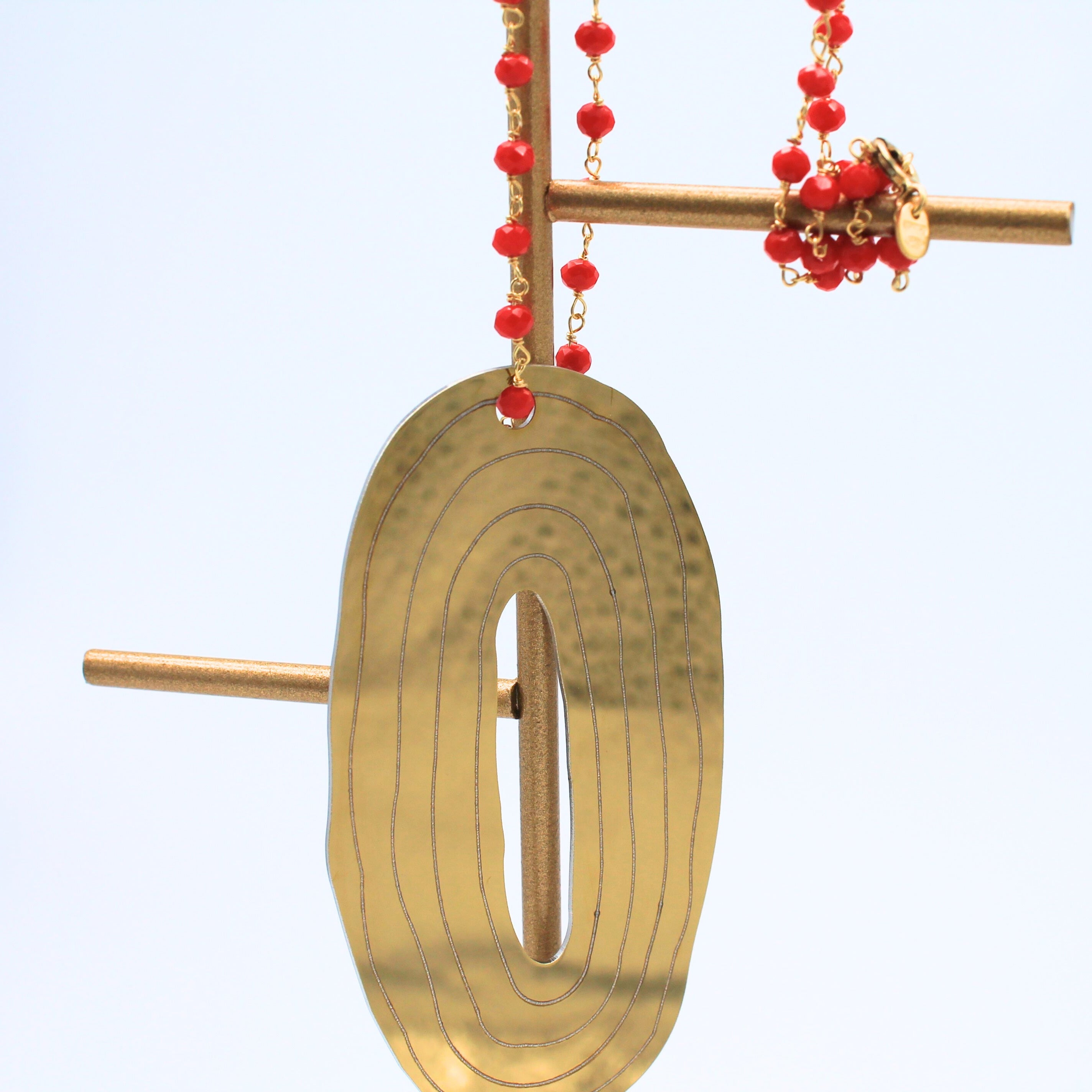 Ciondolo acciaio inox dorato collezione elisir