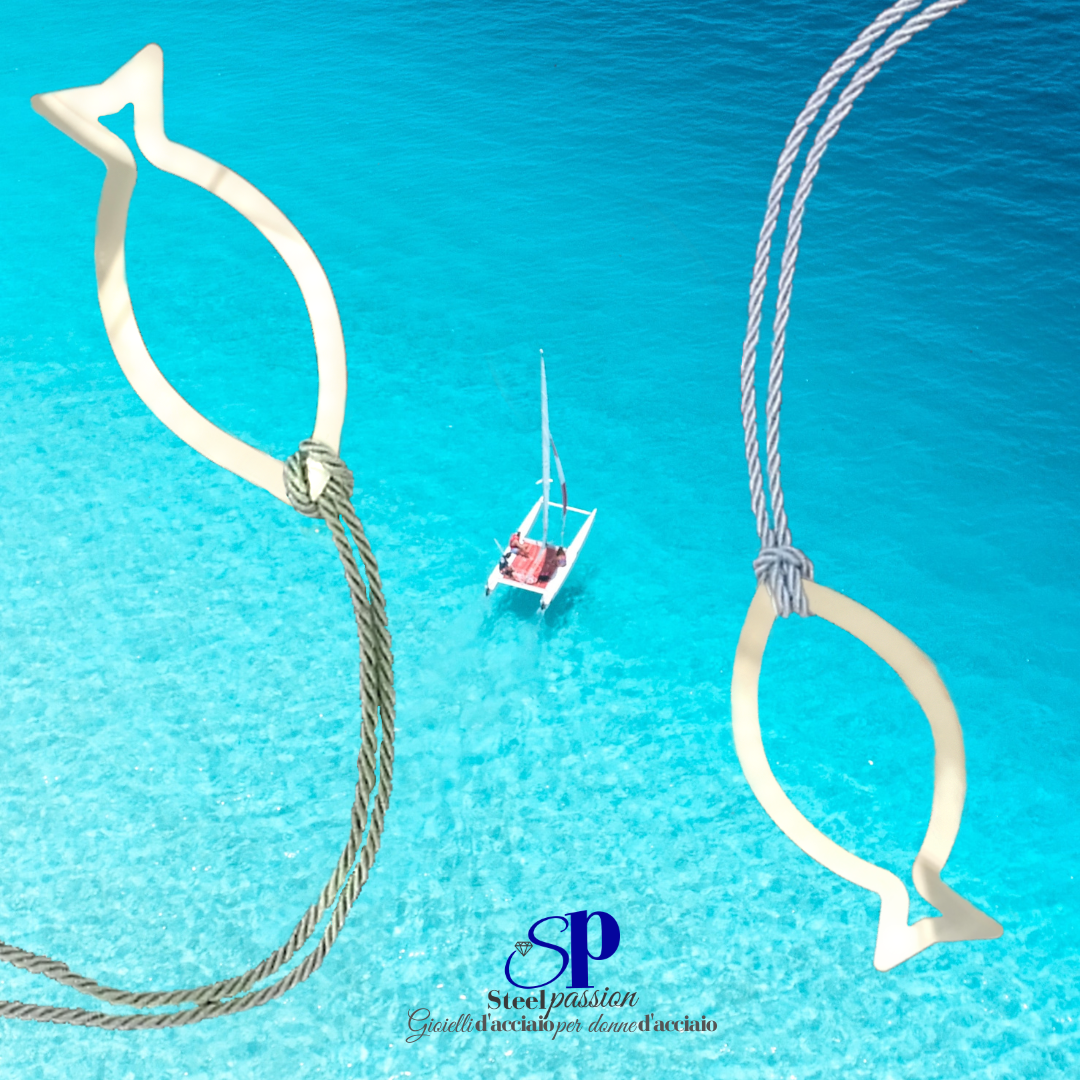 Ciondolo pesce acciaio inox silver