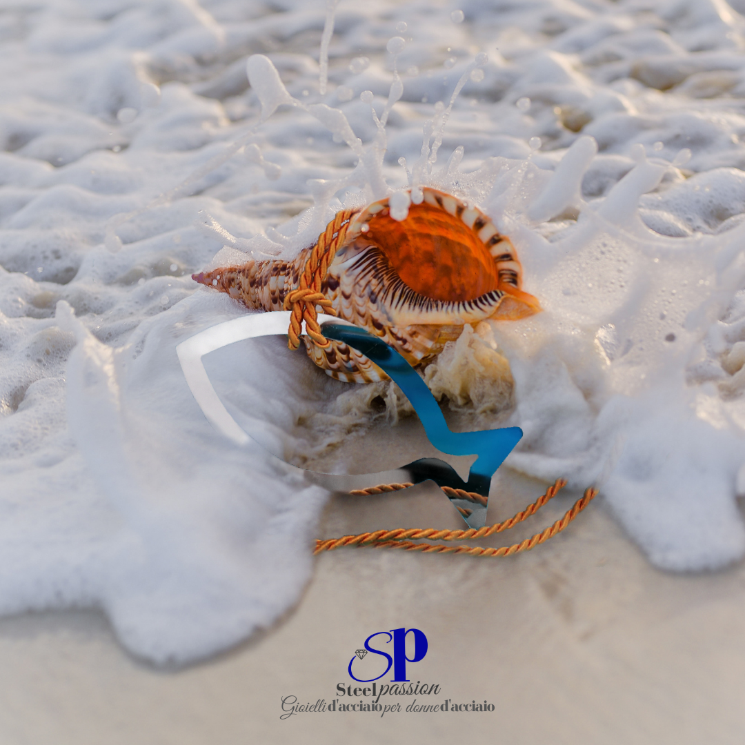 Ciondolo pesce acciaio inox