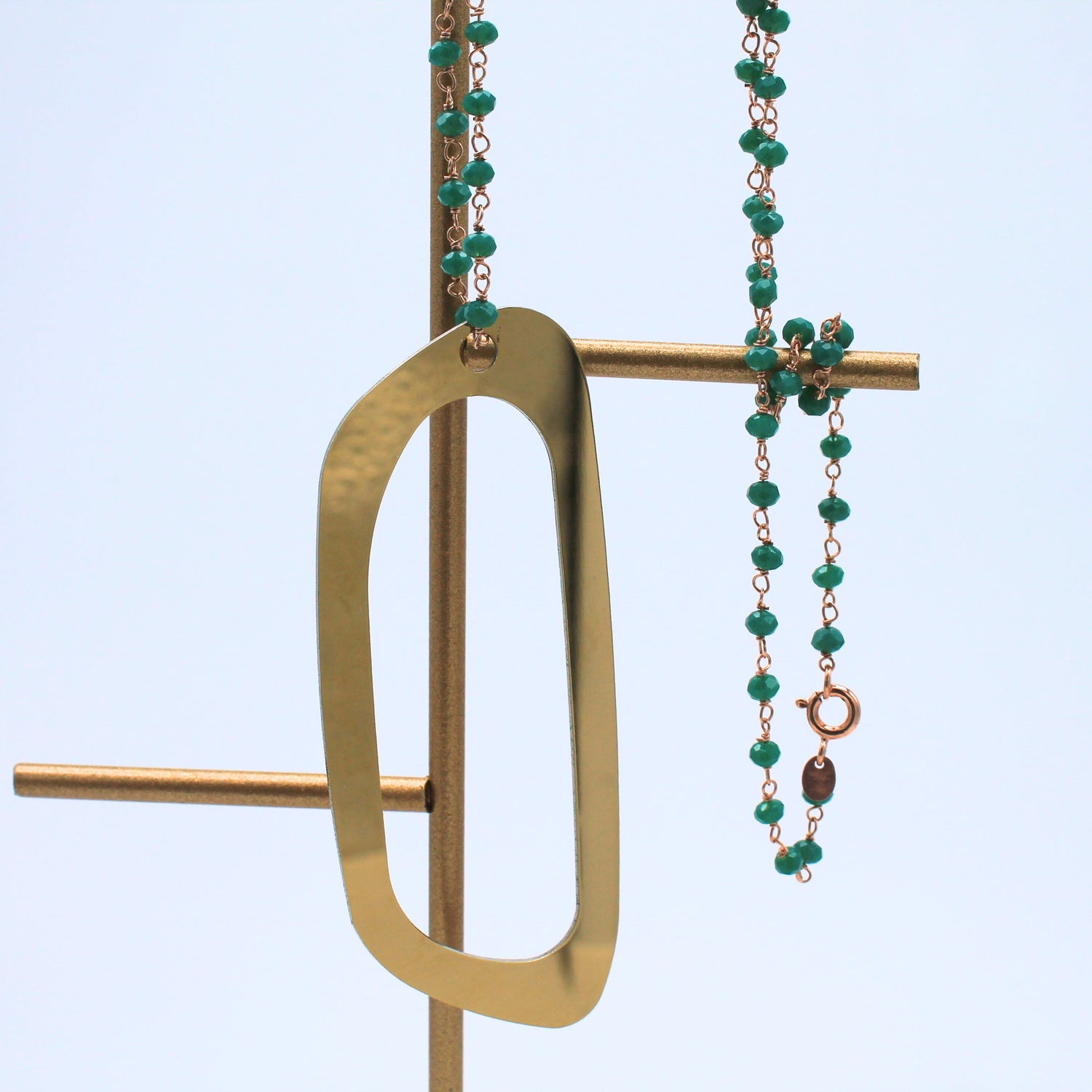 Ciondolo collana acciaio inox dorato