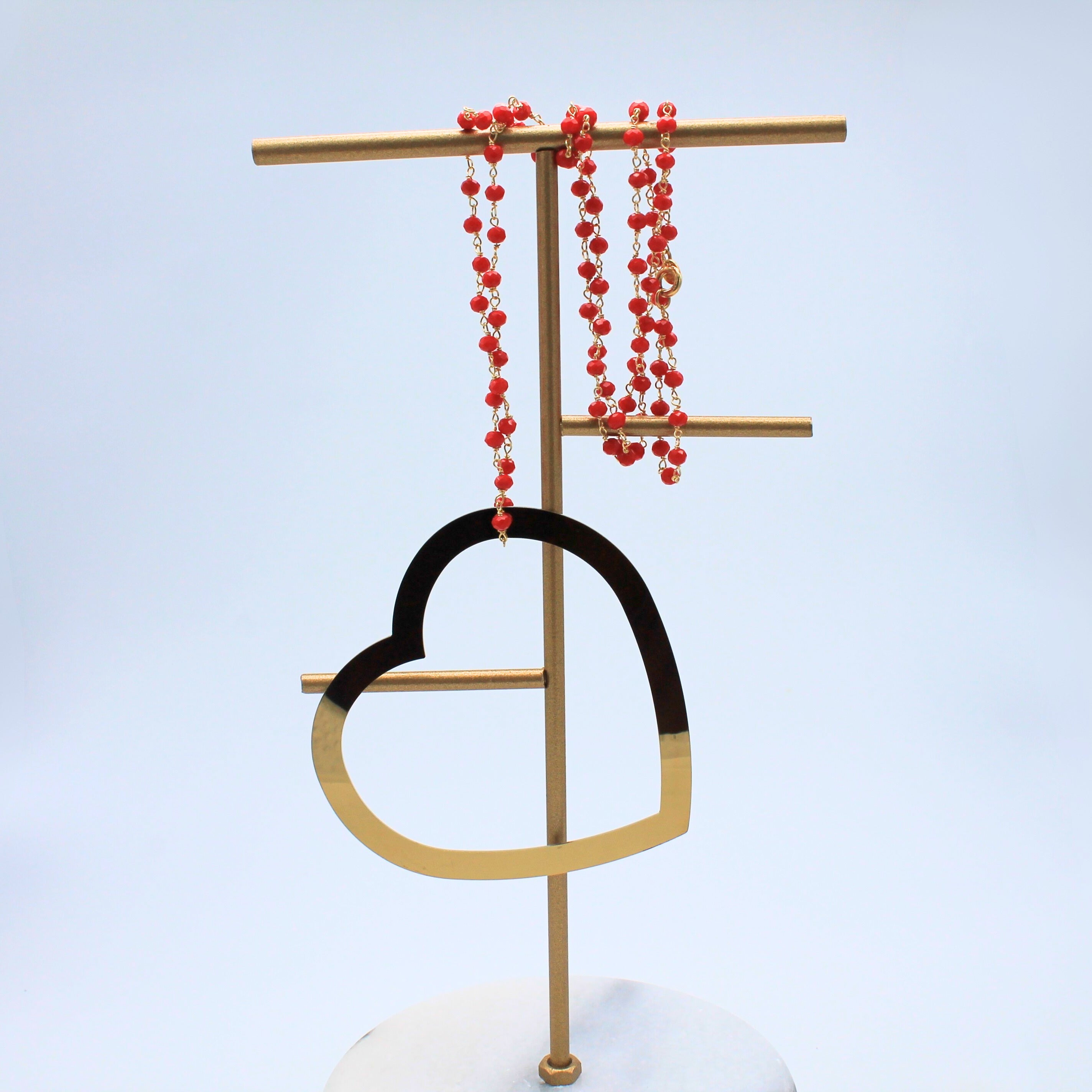 Ciondolo cuore dorato inox comete