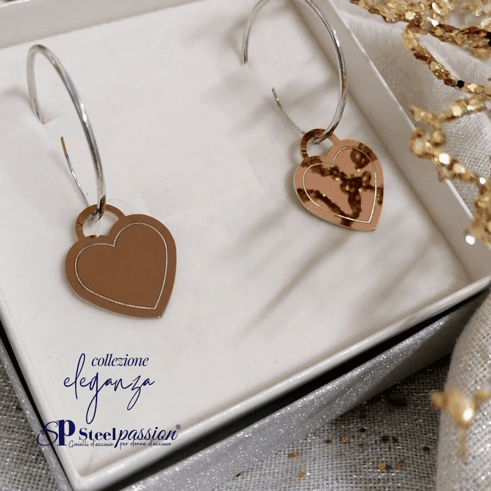 cuori eleganza acciaio inox
