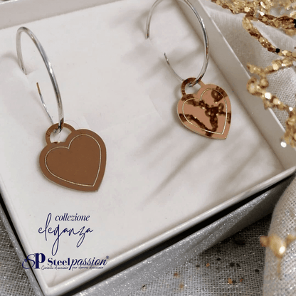 cuori eleganza acciaio inox