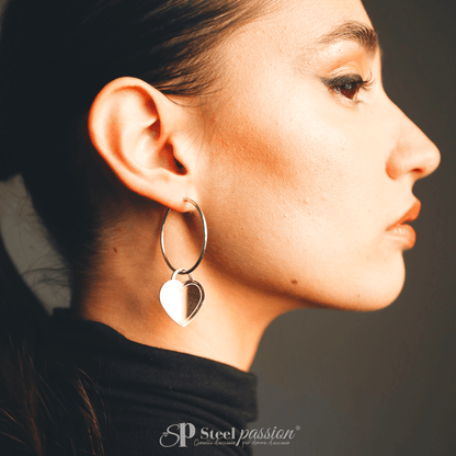 cuore inox big hoop