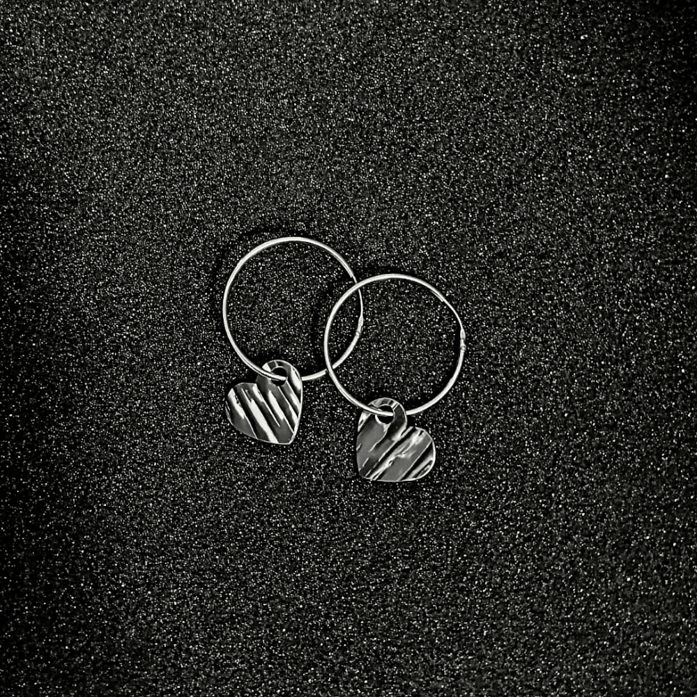 Big hoop cuore acciaio inox