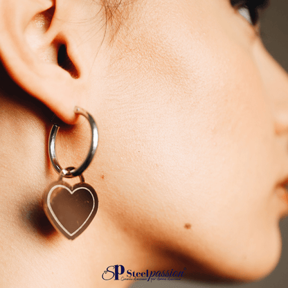 Orecchini acciaio midi hoop