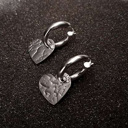 orecchini cuore acciaio inox