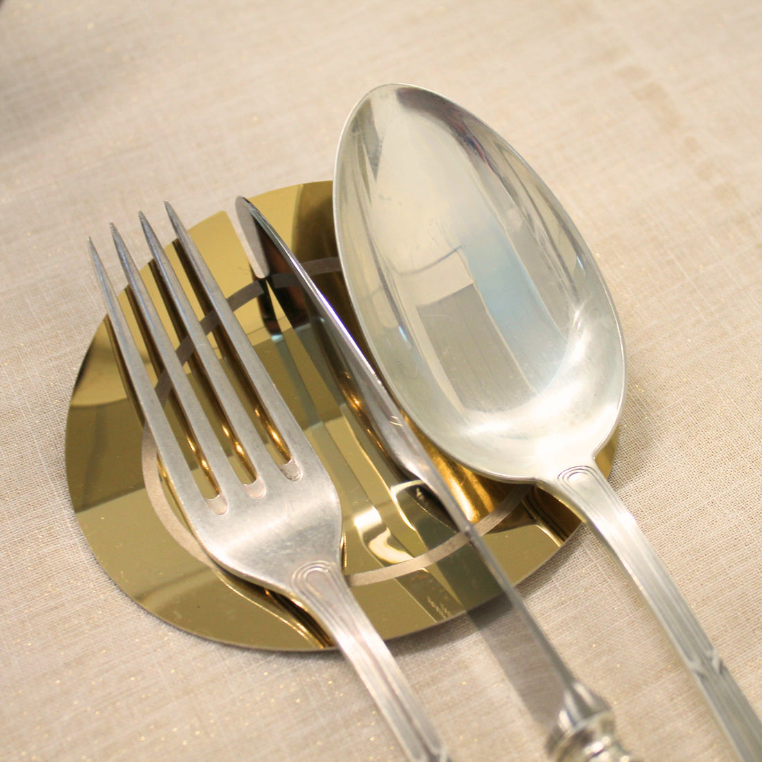 Portaposate acciaio gold