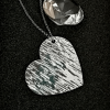 Collana ISTINTO cuore piccolo LilH inox legno anallergico, catena 50/70 cm